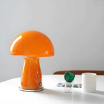 Lampe de chevet à LED orange de style italien en forme de champignon