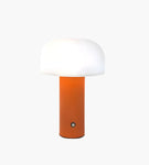 Lampe de table rechargeable en forme de champignon orange