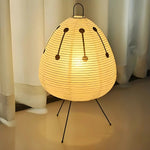 Lampe de table champignon jaune au design japonais