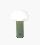 Lampe de table rechargeable en forme de champignon vert