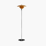 Lampe de bureau minimaliste danoise en forme de champignon, ambre et argent