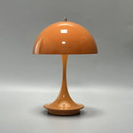 Lampe à LED portable minimaliste italienne orange en forme de champignon