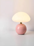 Lampe de bureau d'ambiance en forme de champignon Stromatolite rose