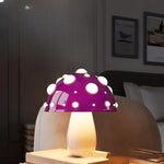 Lampe de table en forme de champignon violet mignon