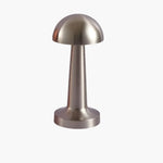 Lampe champignon LED vintage argentée courbée