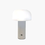 Lampe de table rechargeable en forme de champignon blanc