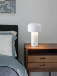 Lampe de bureau LED portable blanche moderne en forme de champignon