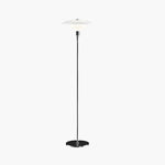 Lampadaire danois minimaliste blanc et argent en forme de champignon