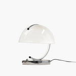 Lampe de table champignon en verre blanc danois